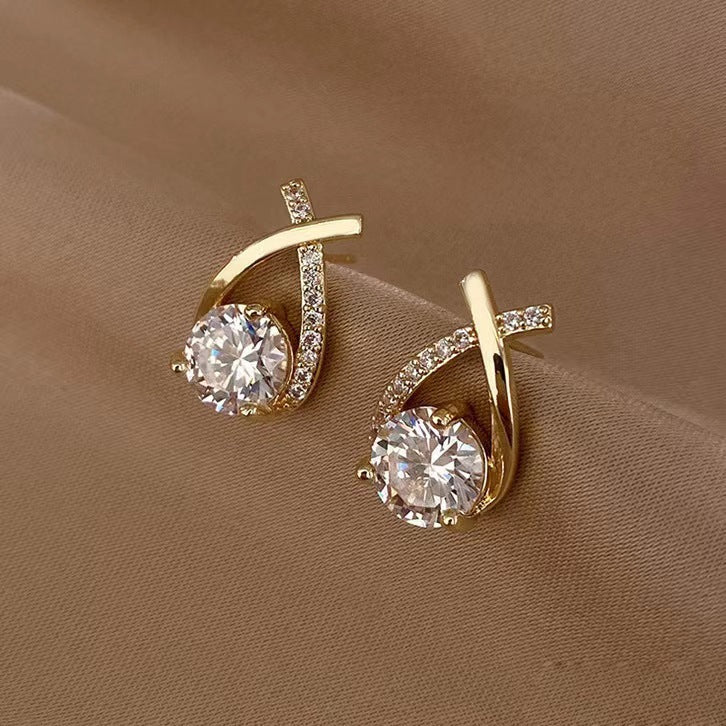 6 Set - Diamond cross earrings (Unit price 20)