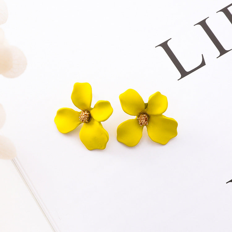 6 Pairs - New Arrival Flower Earrings (Mix Color) (1 Pair Price - 26)