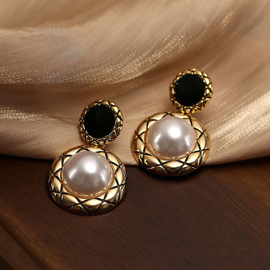 6 Pairs - Korean Retro High-End Round Geometric Earrings (1 Pair Price - 37)