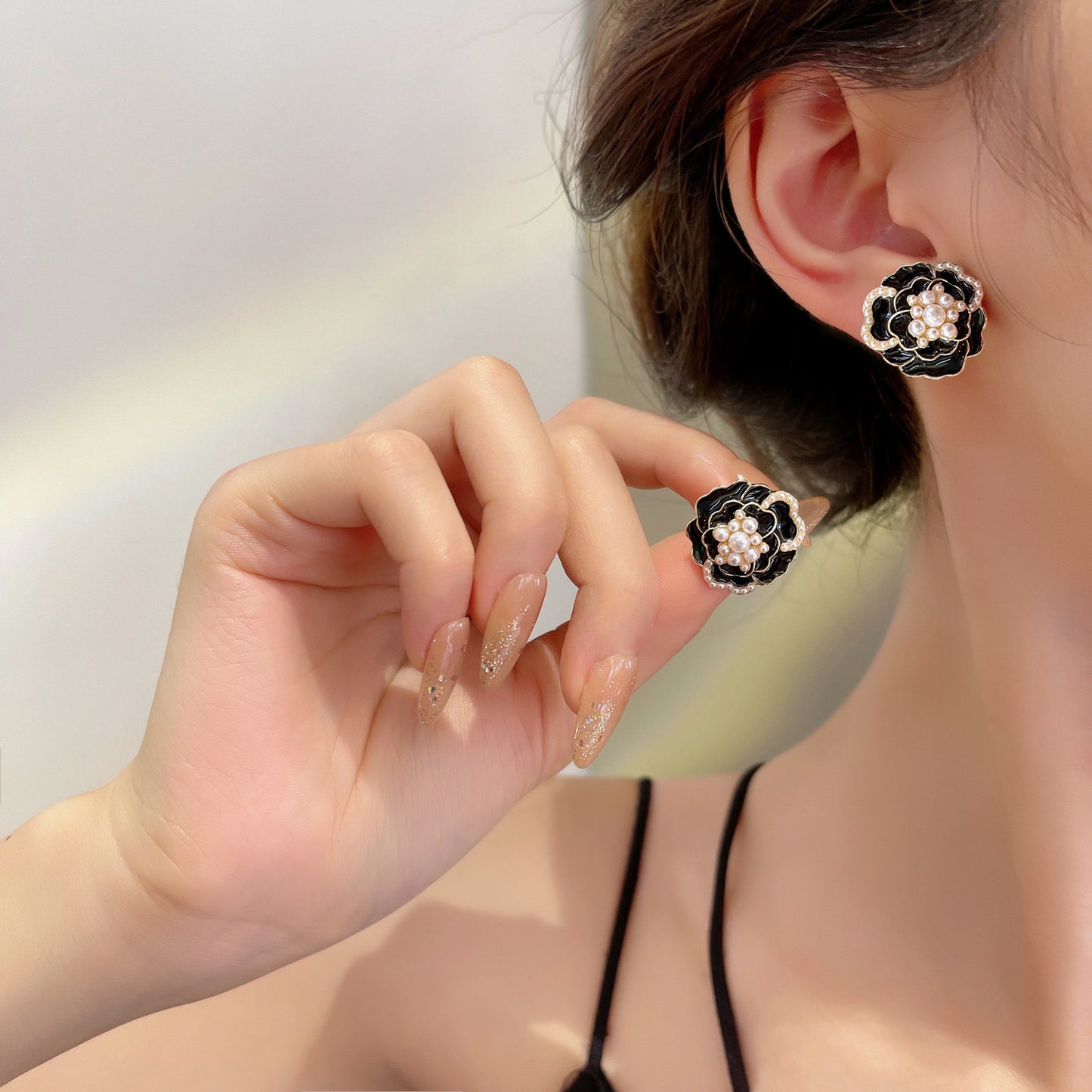 6 Set - Camellia Earrings (Mix color) (Unit price 33)