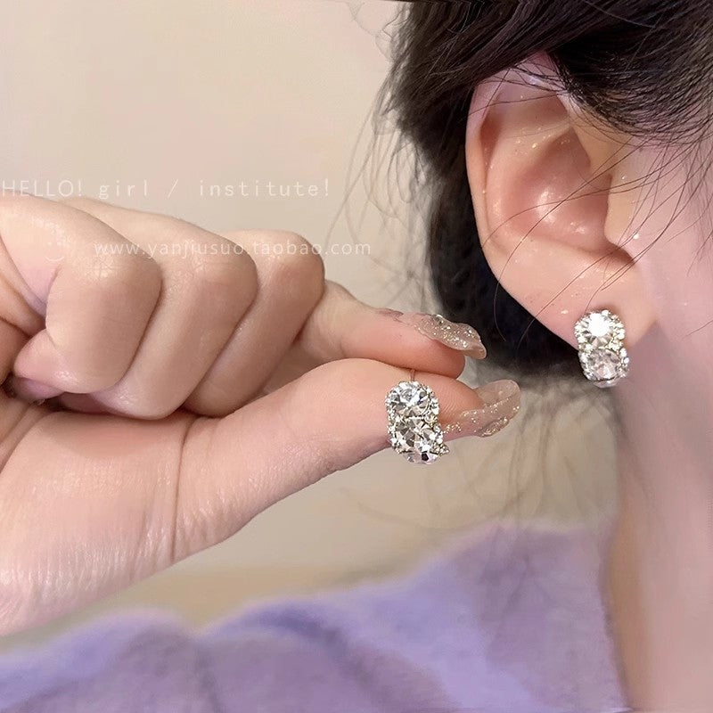6 Pairs - Dazzling Dark Night Berlin Rhinestone Earrings (Mix Color)  (1 Pair Price - 27)