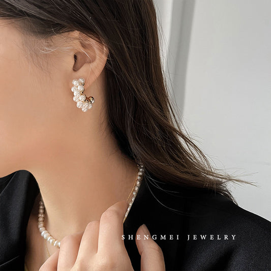 6 Set - New pearl earrings for women (1 Set Price - 41)