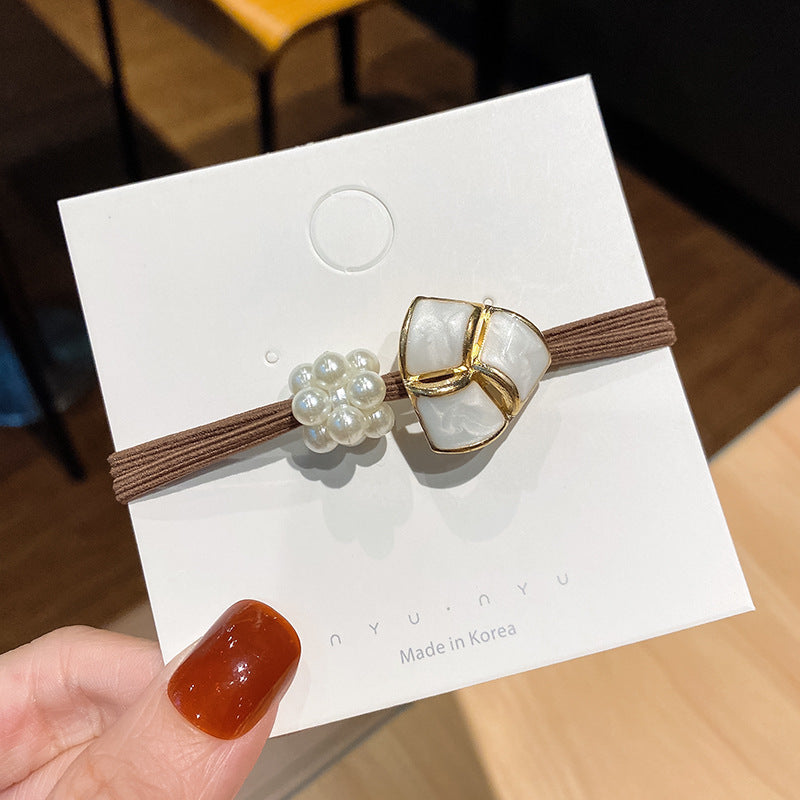 6 Pc - New pearl rubberband - White (1 Pc Price - 6)