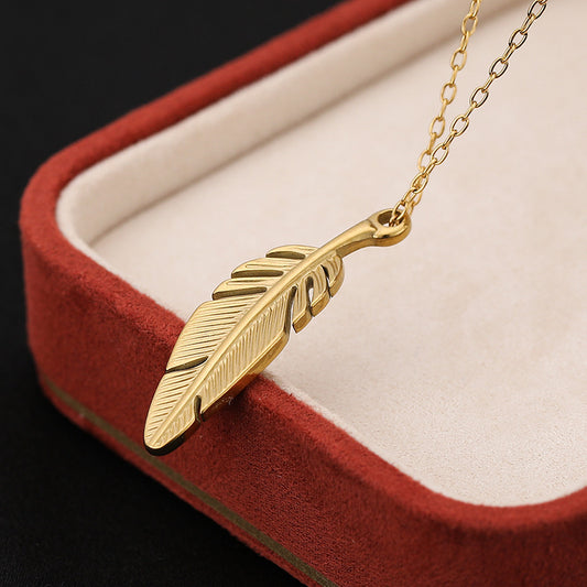3 Pc - Feather Necklace - Golden (Unit Price - 96)
