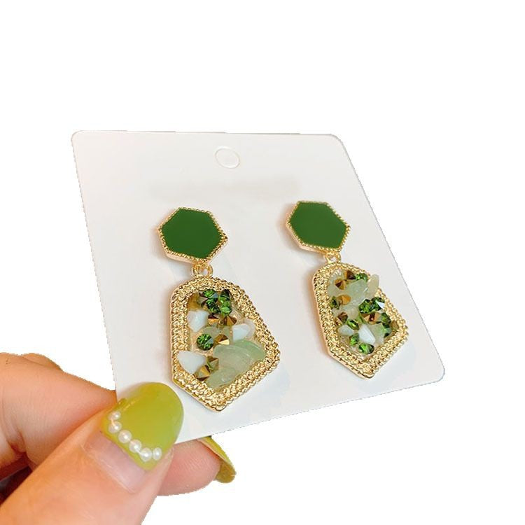 6 Set - Natural stone earrings (Mix color) (Unit price 44)