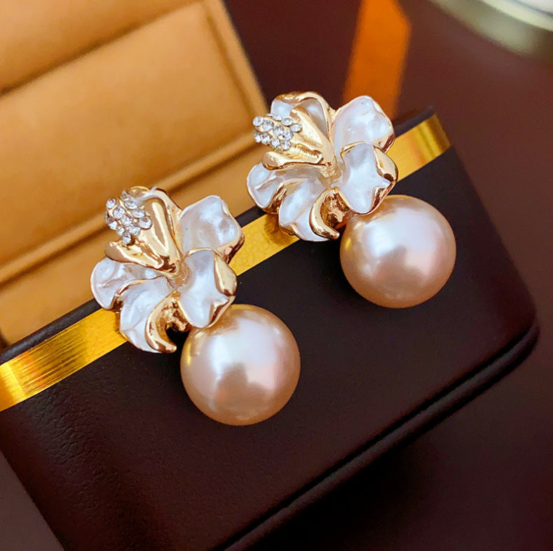 6 Set - French flower pearl earrings (Mix Color) (Unit price 35)