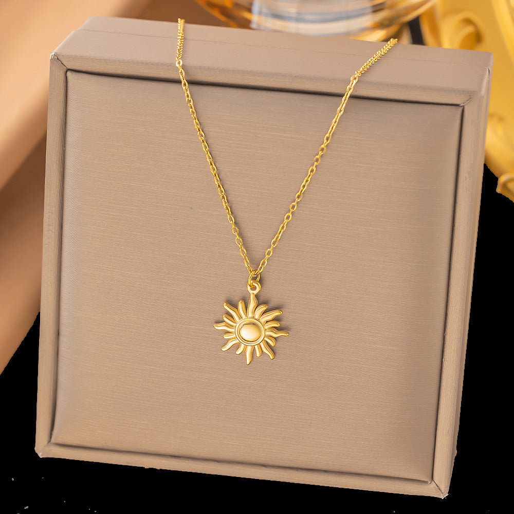 3 Pc - Anti Tarnish Sunflower necklace - Gold (1 Pc Price - 58)