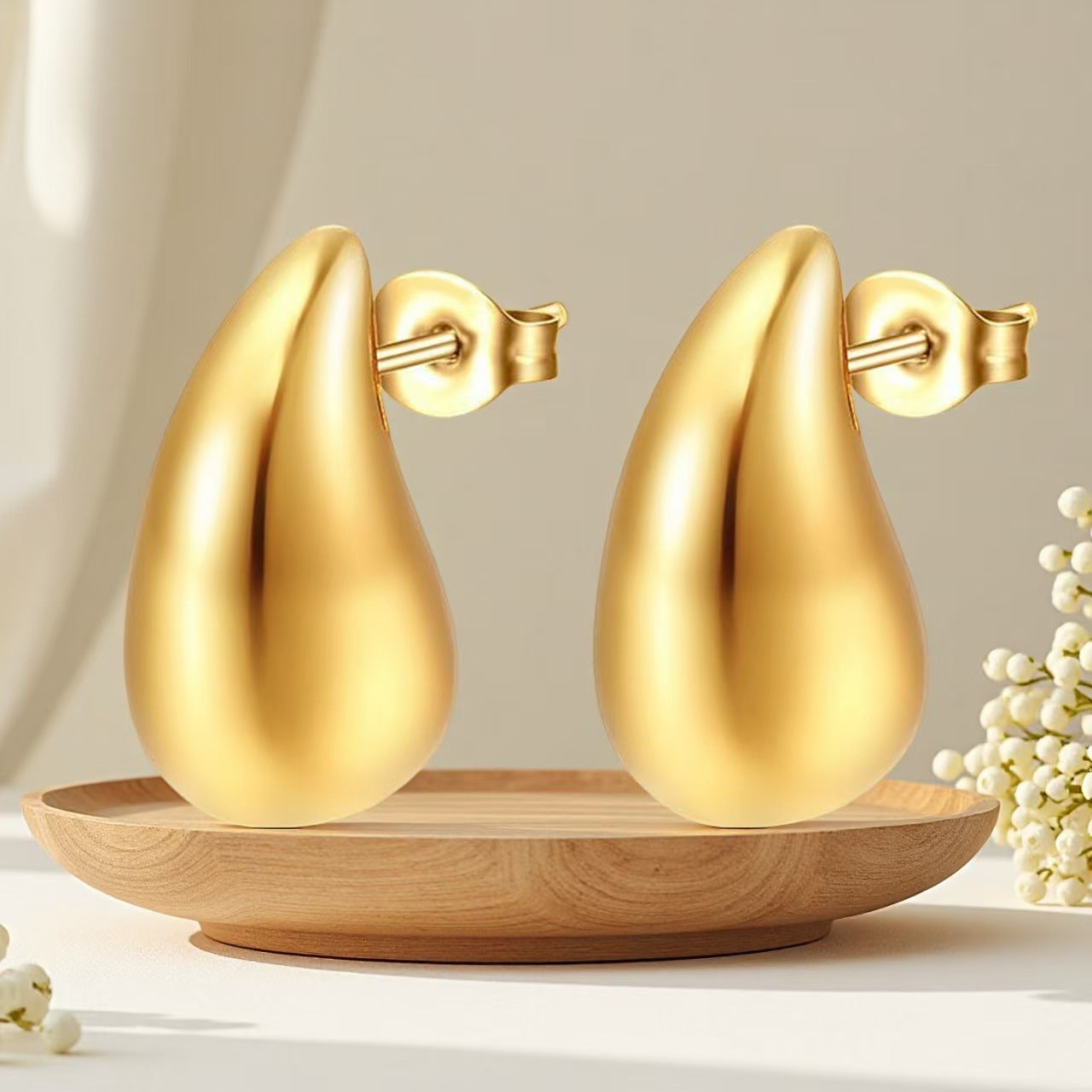 3 Pairs - Anti tarnish Drop shaped earrings Design1 (1 Pair Price - 66)