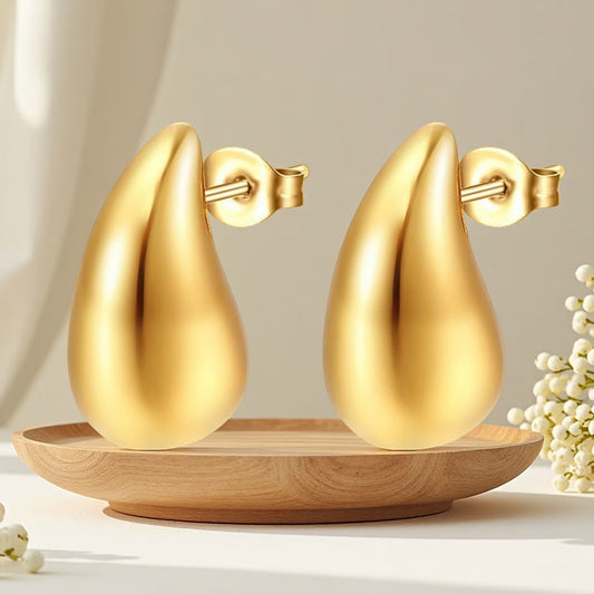 3 Pairs - Anti tarnish Drop shaped earrings Design1 (1 Pair Price - 66)