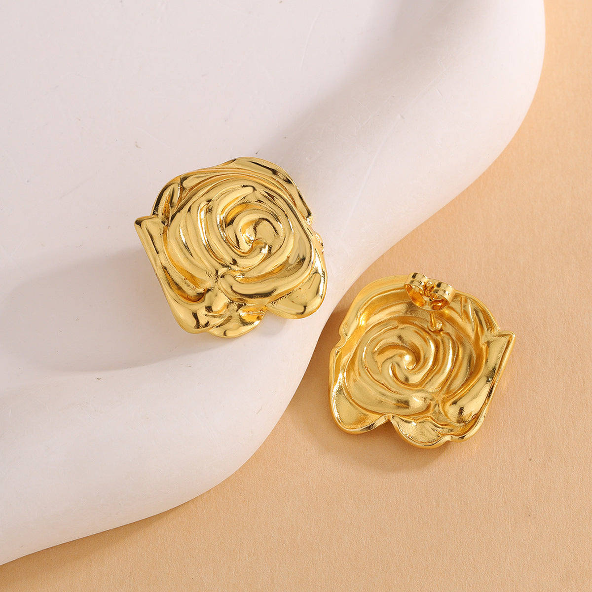 3 Pairs - Anti tarnish rose flower earrings (1 Pair Price - 44)