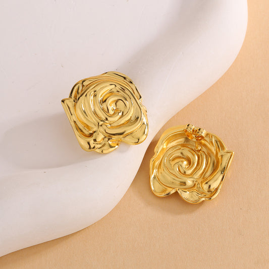 3 Pairs - Anti tarnish rose flower earrings (1 Pair Price - 44)
