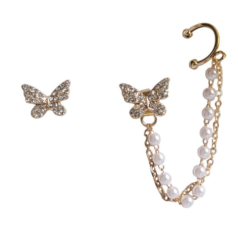 6 Set - Butterfly Single Chain earclip  earrings (Unit price 30)