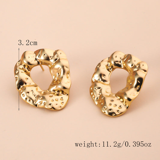 3 Pairs - Irregular Earring -  Golden (Unit Price - 73)
