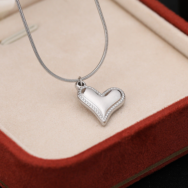 3 Pc - Silver Heart Necklace (Unit Price - 81)