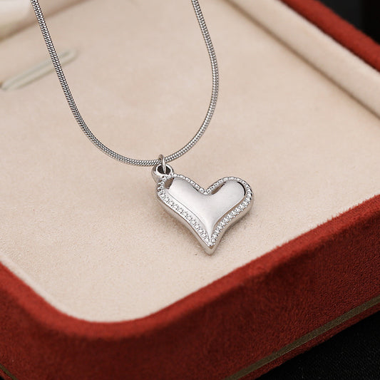 3 Pc - Silver Heart Necklace (Unit Price - 81)