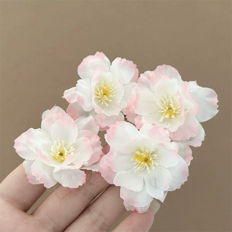 6 Pc - Cherry blossom flower hairpin opp packing (1 Pc Price - 12)