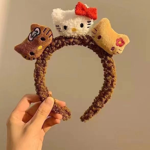 3 Pc - New Autumn and Winter Cartoon Pressed Hair Band Hair Clamp (Mix Color) (1 Pc Price - 48)