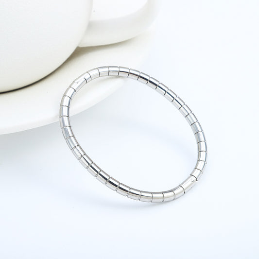 3 Pc - Bamboo Bracelet - Silver (Unit Price - 112)