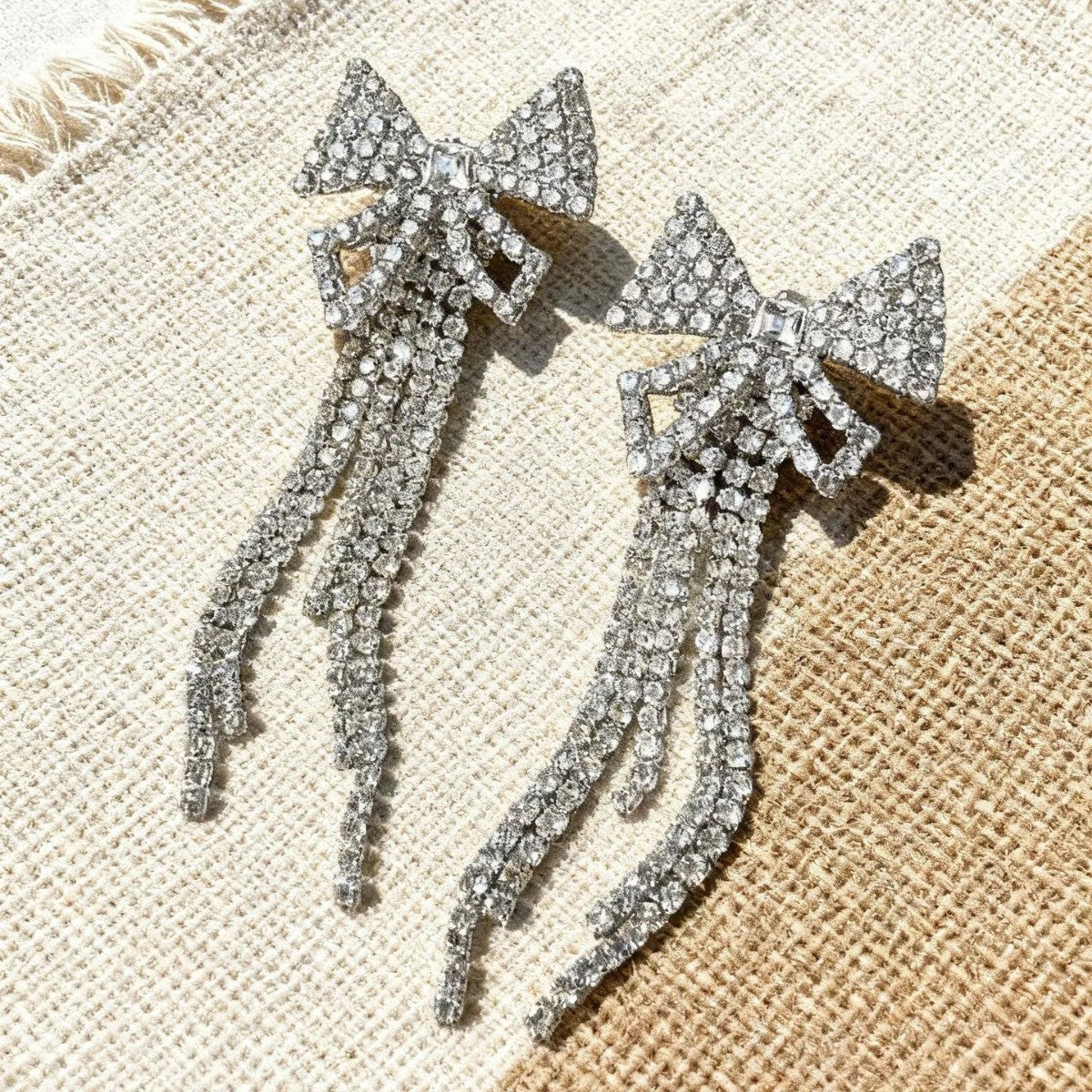 6 Pairs - American Diamond Long Tassel Earrings (1 Pair Price - 67)