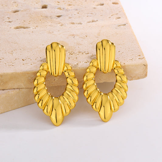 3 Set - Anti Tarnish New Style Oval Earring (Unit Price - 51)