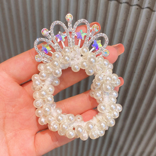 Butterfly Pearl Hair Tie Princess Rubber Band