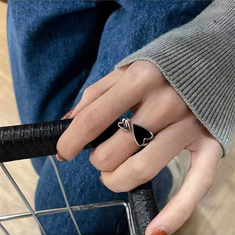 6 Set - Black love ring (Unit price 13)