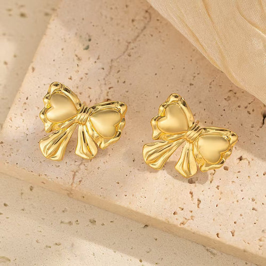 3 Pairs - Anti tarnish sweet bow earrings (1 Pair Price - 44)