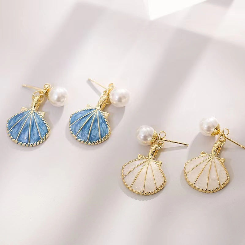 6 Set - Retro ocean style earrings - White (1 Set price - 27)