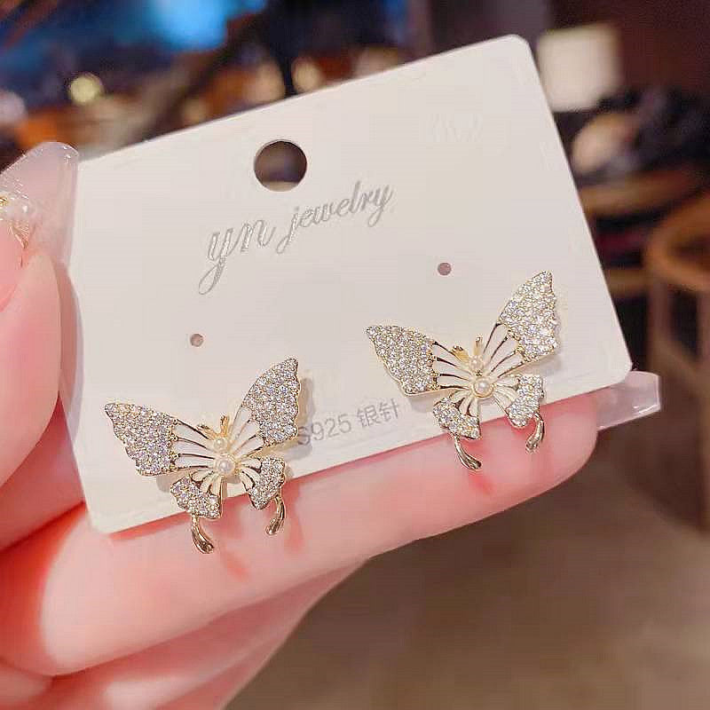 6 Set - Zircon butterfly earrings (Unit price 31)