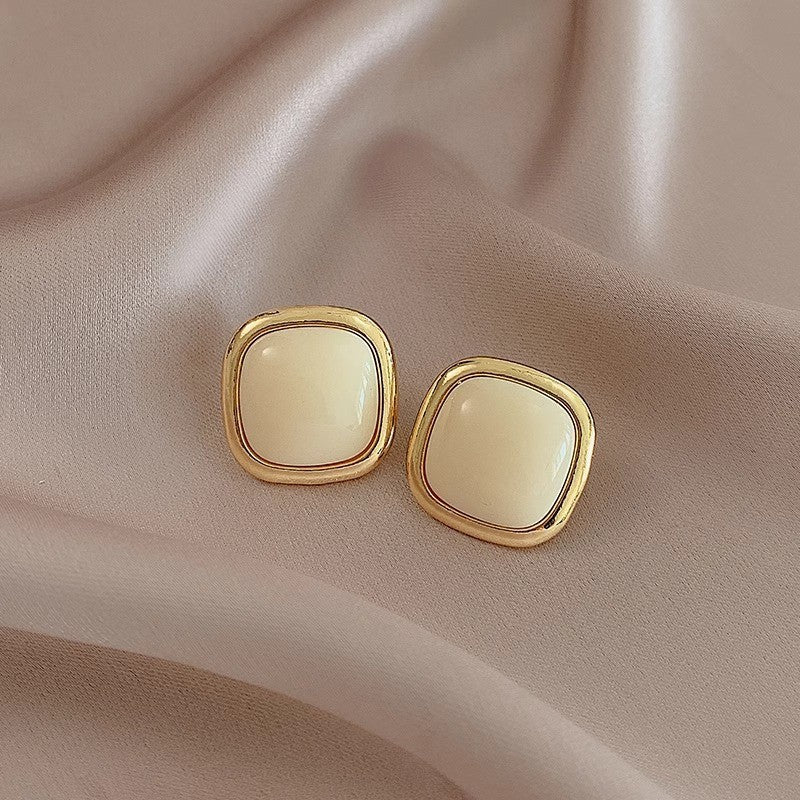 6 Pairs - Trendy Versatile White Earrings (1 Pair Price - 26)