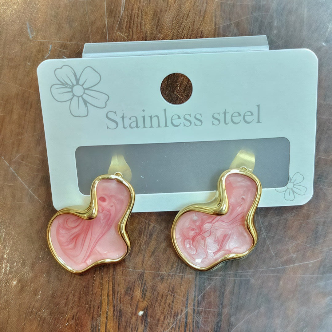 6 Pairs - Retro French Geometric Cloud Earrings (Mix Color)  (1 Pair Price - 13)