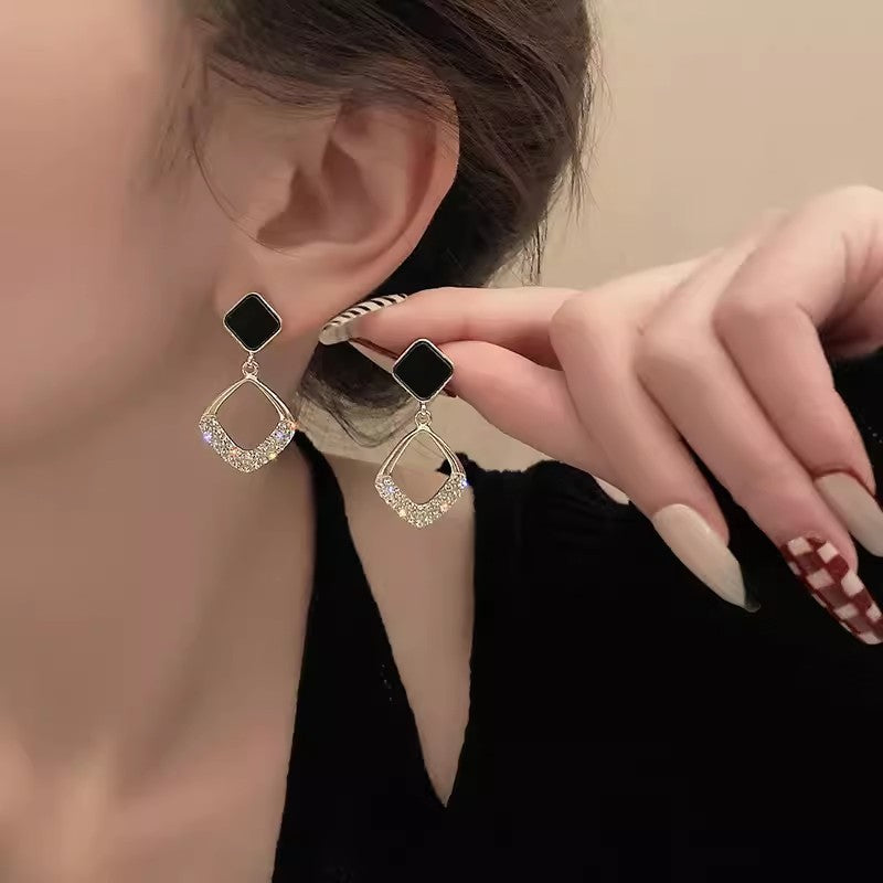6 Pairs - Black Diamond Earrings (1 Pair Price - 28)