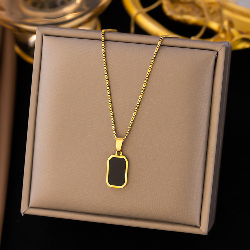 3 Pc - Anti Tarnish Black label necklace - Gold (1 Pc Price - 55)