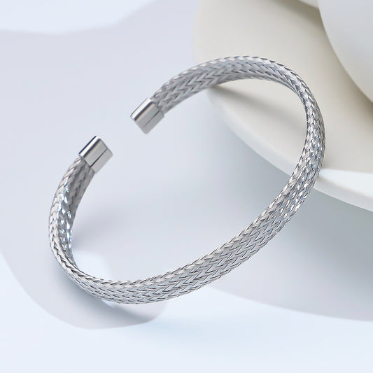 3 Pc - Stainless Steel Bracelet - Silver (Unit Price - 112)