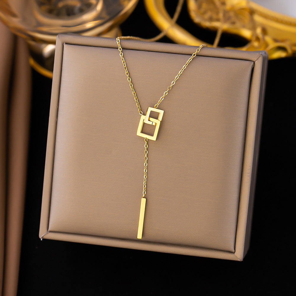 3 Pc - Anti Tarnish Interlocking necklace - Gold (1 Pc Price - 72)