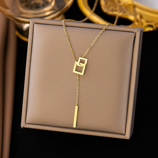 3 Pc - Anti Tarnish Interlocking necklace - Gold (1 Pc Price - 72)