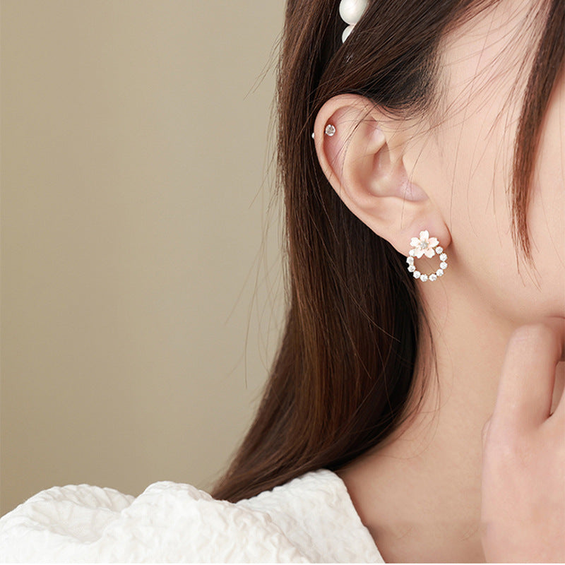 6 Set - Japanese cherry blossom earrings (Unit price 31)