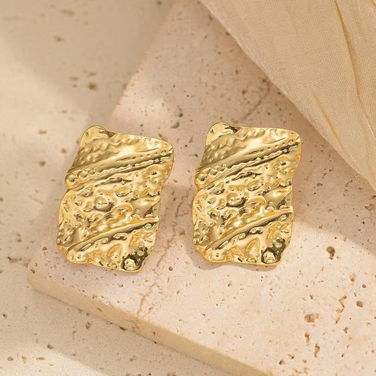3 Pairs - Anti tarnish square earrings (1 Pair Price - 44)