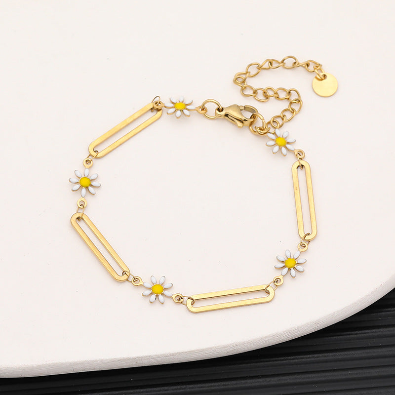 3 Pc - Anti Tarnish Daisy Bracelet (Unit Price - 99)