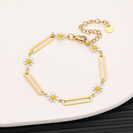3 Pc - Anti Tarnish Daisy Bracelet (Unit Price - 99)