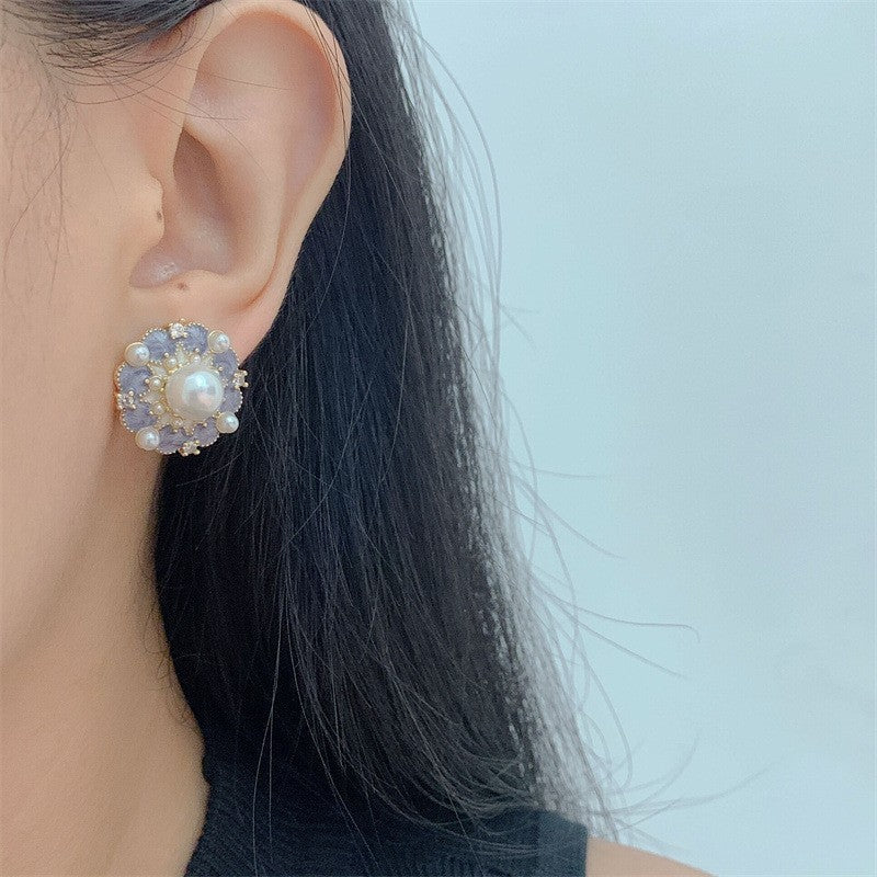 6 Set - Retro purple crystal earrings (Unit price 28)