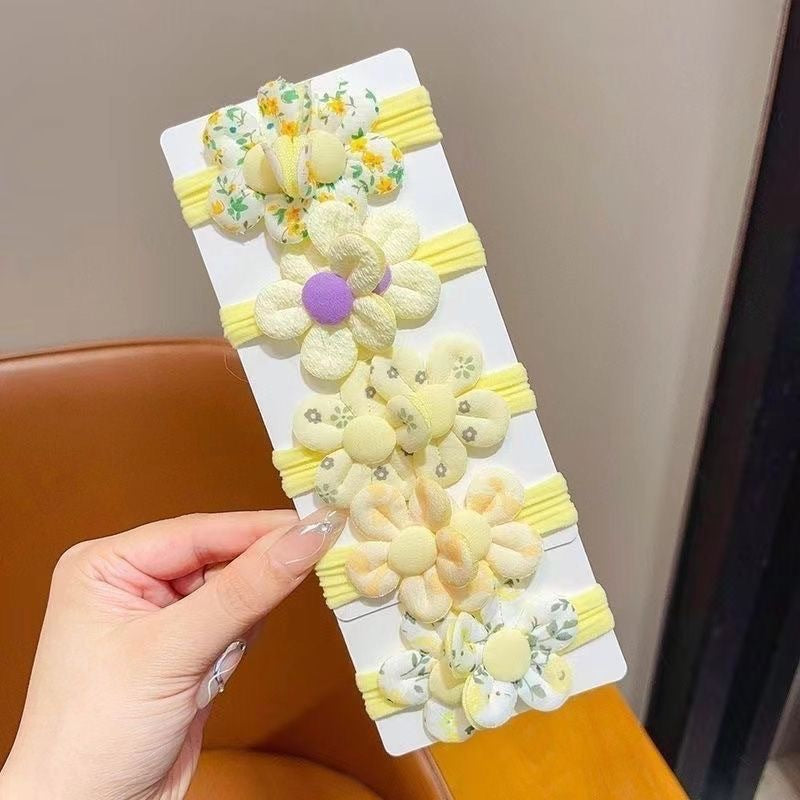 3 Set - Yellow Flower rubberband (Set of 5) (1 Set Price - 31)