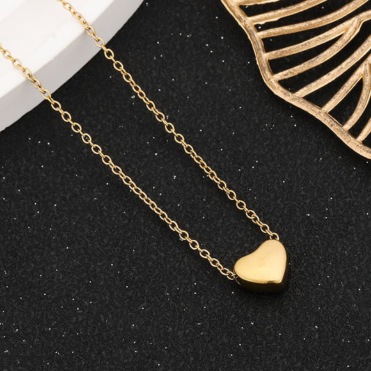 3 Pc - 3D Heart Necklace - Golden (Unit Price - 58)