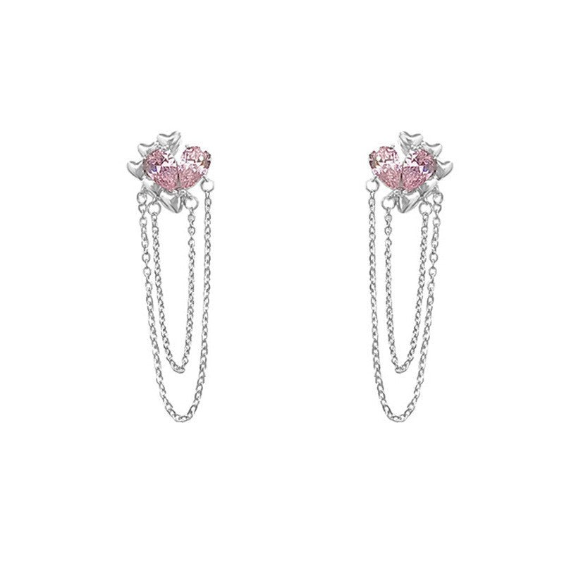6 Set - Sweet teardrop chain tassel earring (Unit price 37)