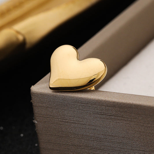 3 Pairs - Love Earrings - Golden (Unit Price - 77)