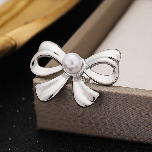 3 Pairs - Bow Earrings - Silver (Unit Price - 102)