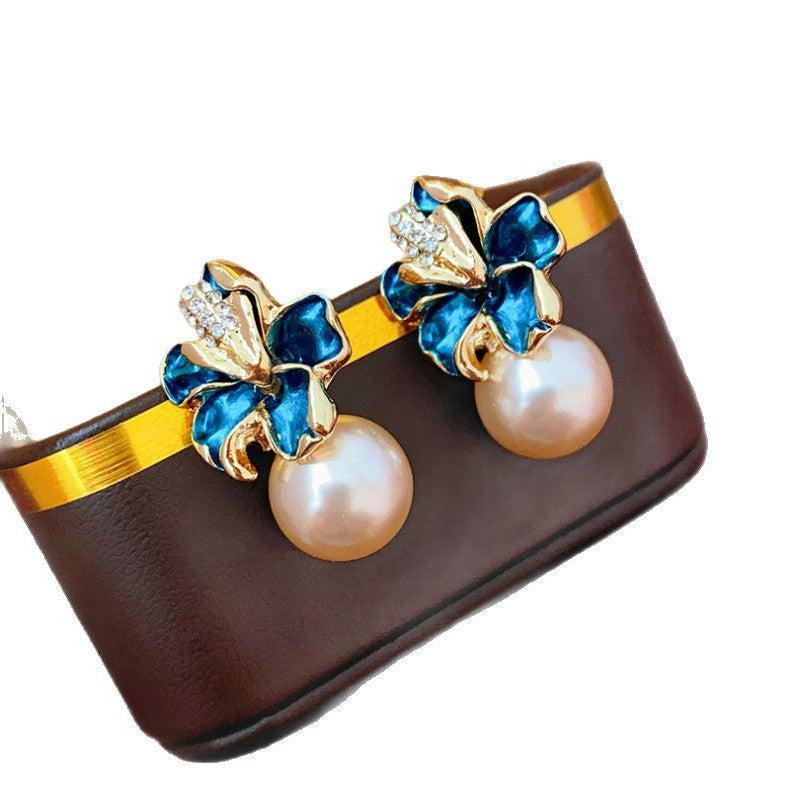 6 Set - French flower pearl earrings (Mix Color) (Unit price 35)
