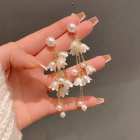 6 Set - Long tassel flower earrings (Unit price 48)