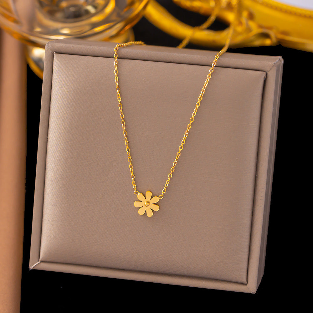 3 Pc - Anti Tarnish Daisy necklace gold (1 Pc Price - 64)