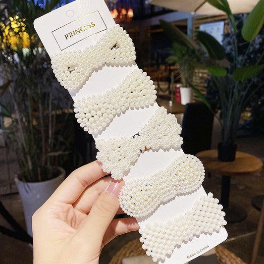 Korean pearl 5-piece set tiktok clip - Design2 Card Packing